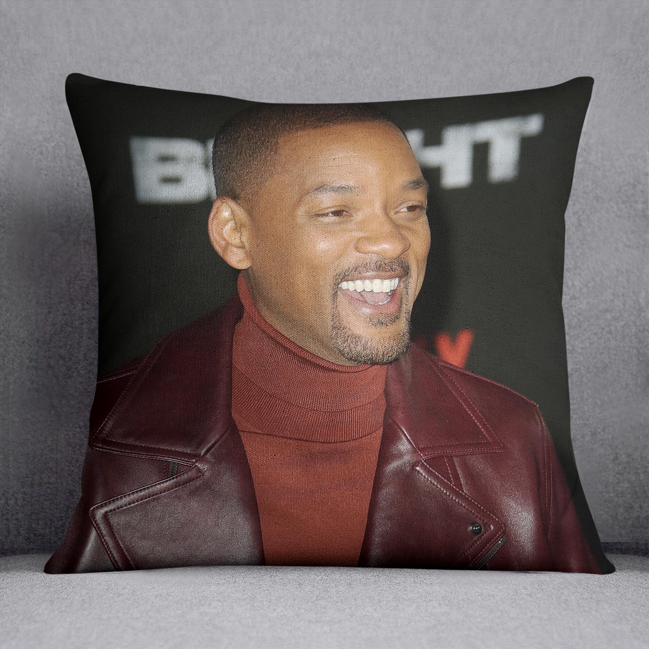 Will Smith in brown Cushion