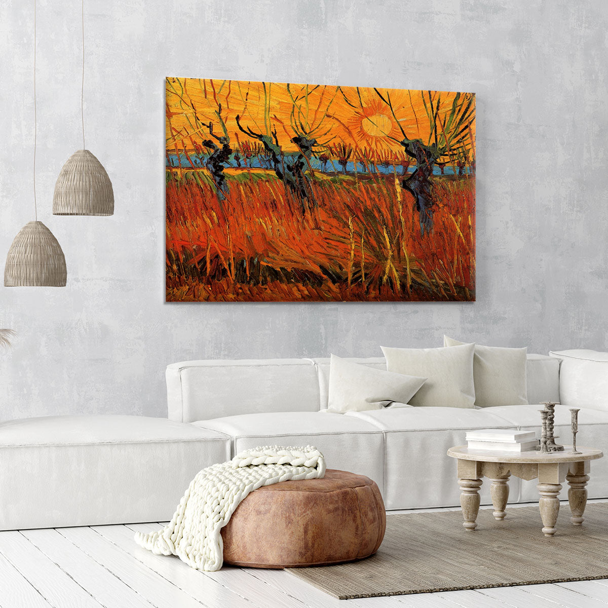 Willows at Sunset by Van Gogh Canvas Print or Poster - Canvas Art Rocks - 6