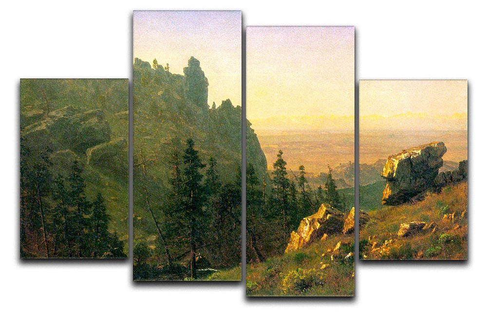 Wind River Country by Bierstadt 4 Split Panel Canvas - Canvas Art Rocks - 1
