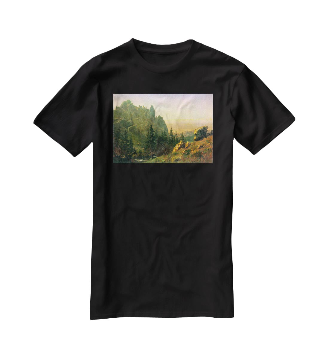 Wind River Country by Bierstadt T-Shirt - Canvas Art Rocks - 1