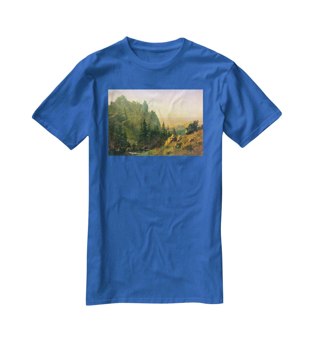 Wind River Country by Bierstadt T-Shirt - Canvas Art Rocks - 2