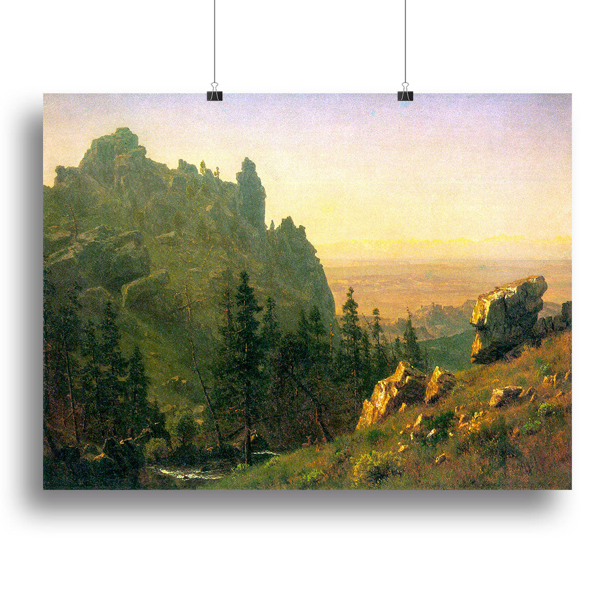 Wind River Country by Bierstadt Canvas Print or Poster - Canvas Art Rocks - 2
