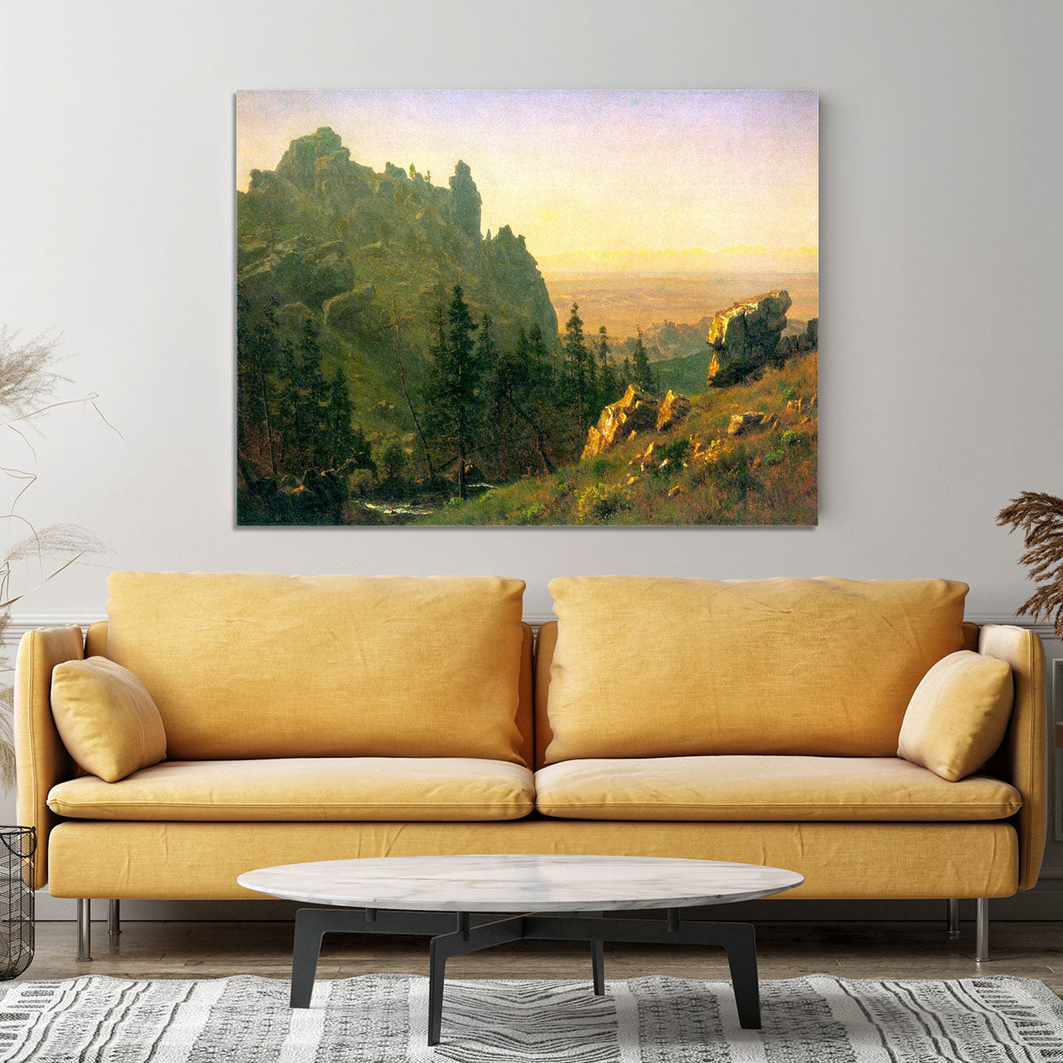 Wind River Country by Bierstadt Canvas Print or Poster - Canvas Art Rocks - 4
