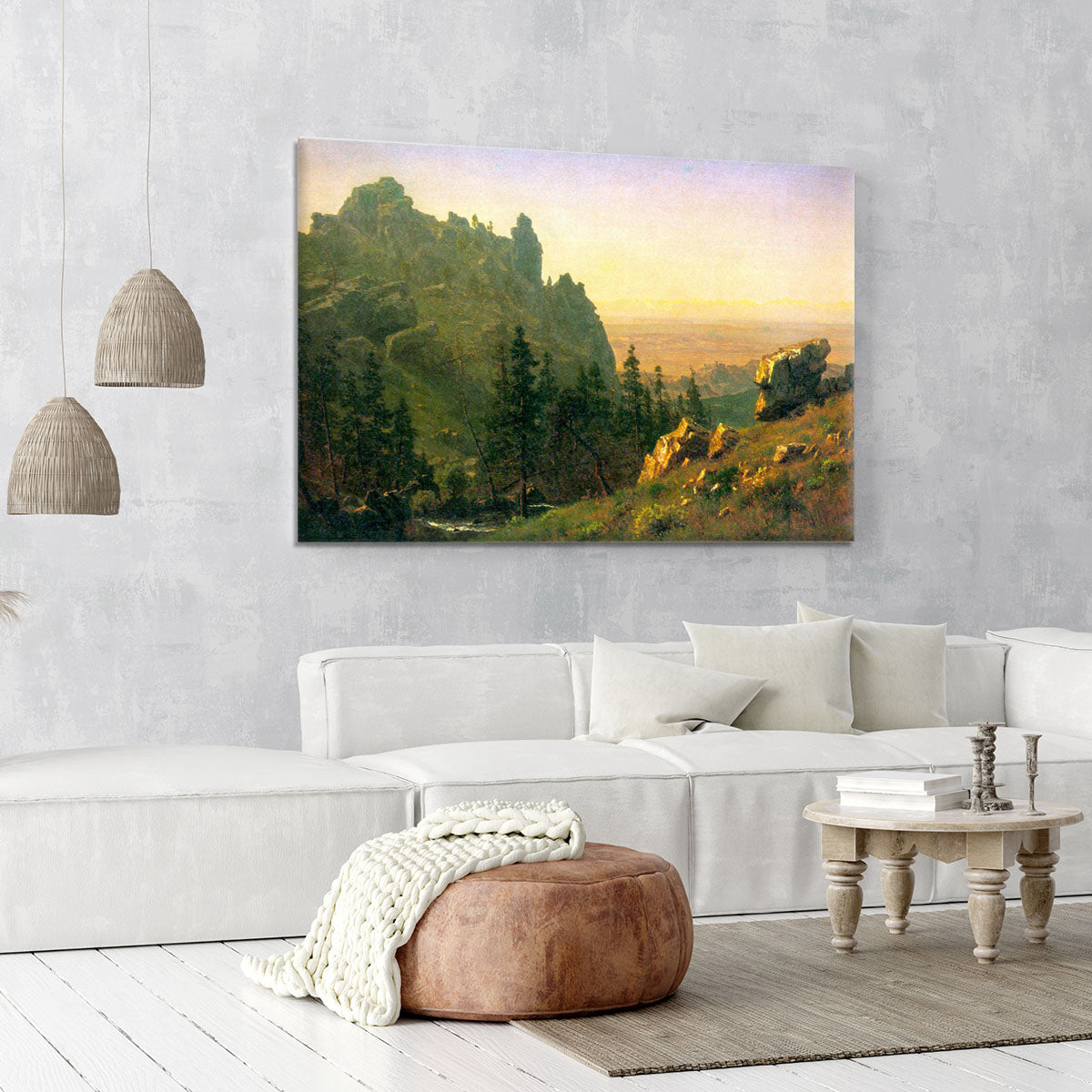 Wind River Country by Bierstadt Canvas Print or Poster - Canvas Art Rocks - 6