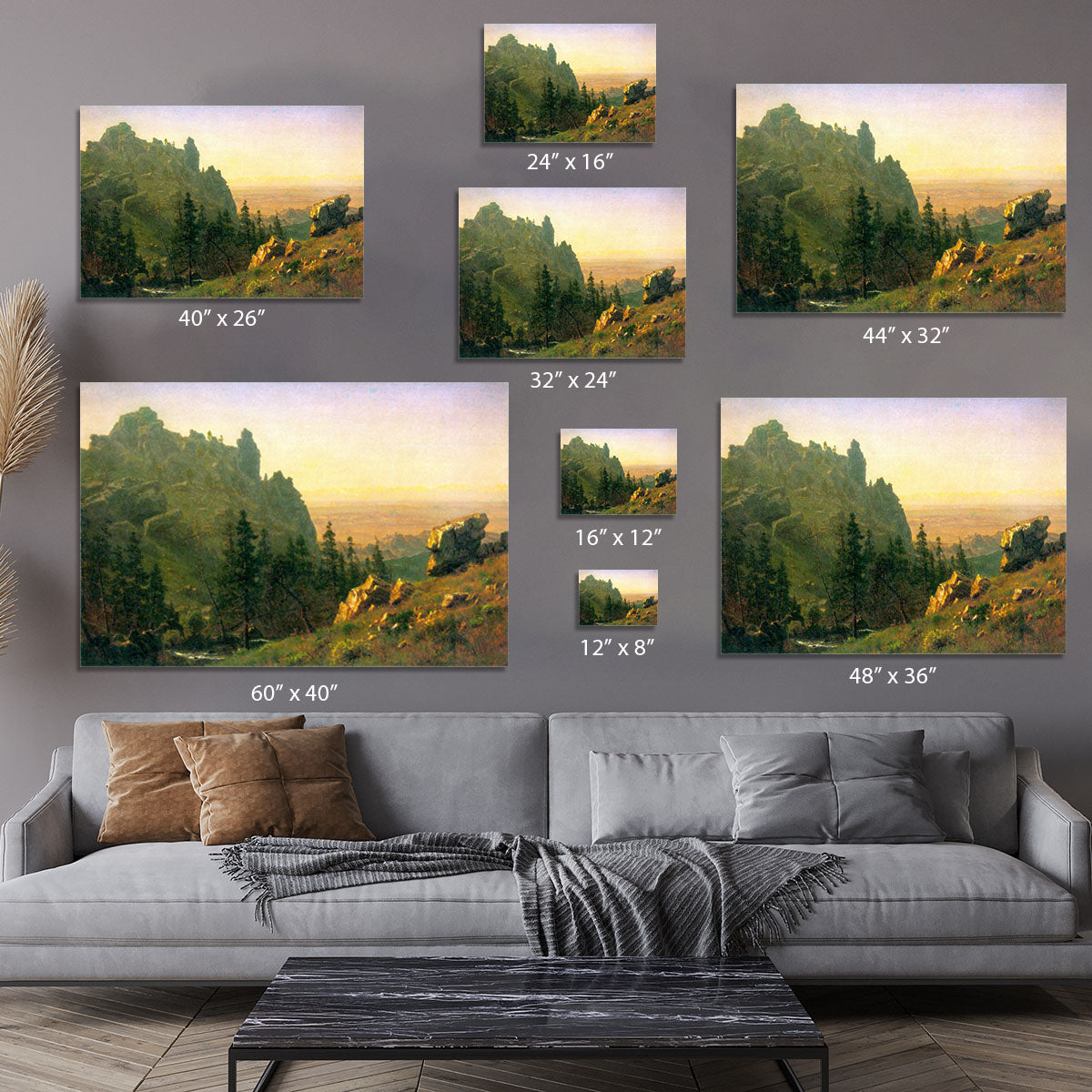 Wind River Country by Bierstadt Canvas Print or Poster - Canvas Art Rocks - 7