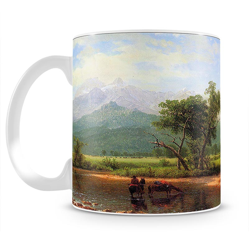 Wind River Mountains landscape in Wyoming by Bierstadt Mug - Canvas Art Rocks - 1