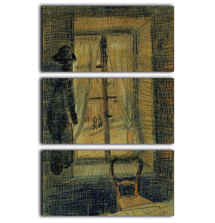 Window in the Bataille Restaurant by Van Gogh 3 Split Panel Canvas Print - Canvas Art Rocks - 1