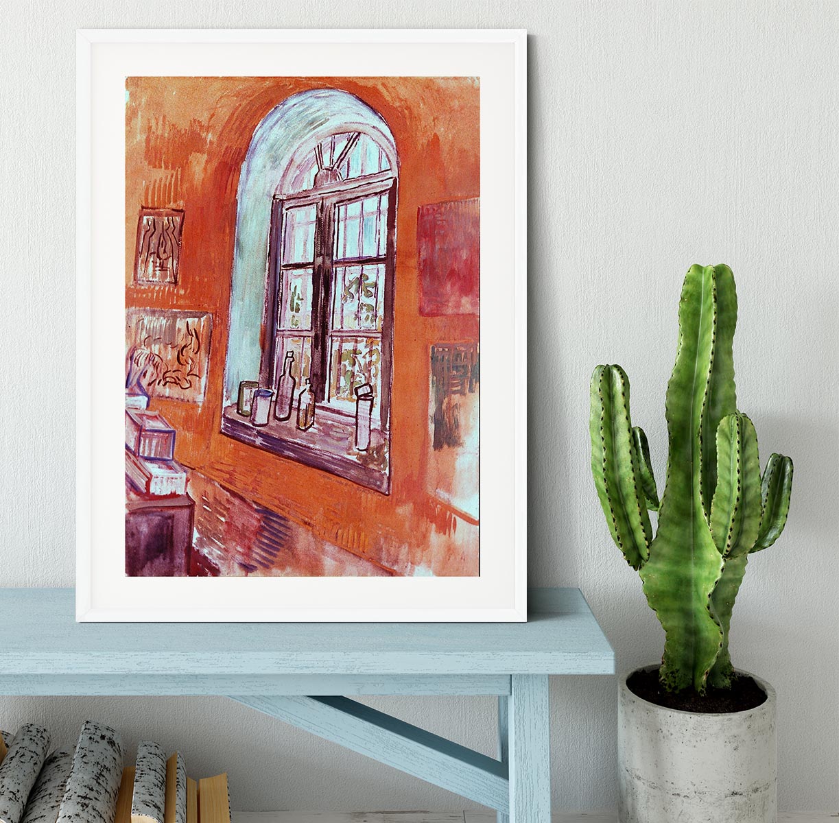 Window of Vincent s Studio at the Asylum by Van Gogh Framed Print - Canvas Art Rocks - 5