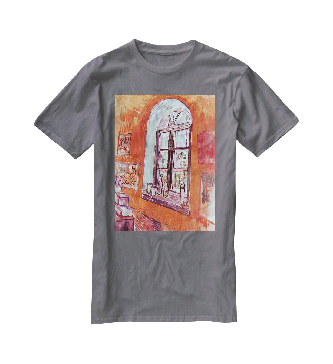 Window of Vincent s Studio at the Asylum by Van Gogh T-Shirt - Canvas Art Rocks - 3