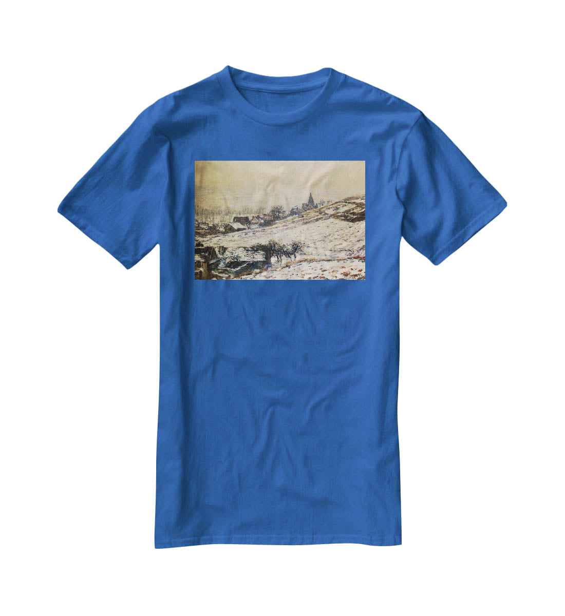 Winter At Giverny 1885 by Monet T-Shirt - Canvas Art Rocks - 2