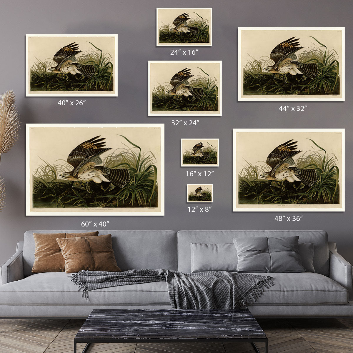 Winter Hawk by Audubon Canvas Print or Poster - Canvas Art Rocks - 7