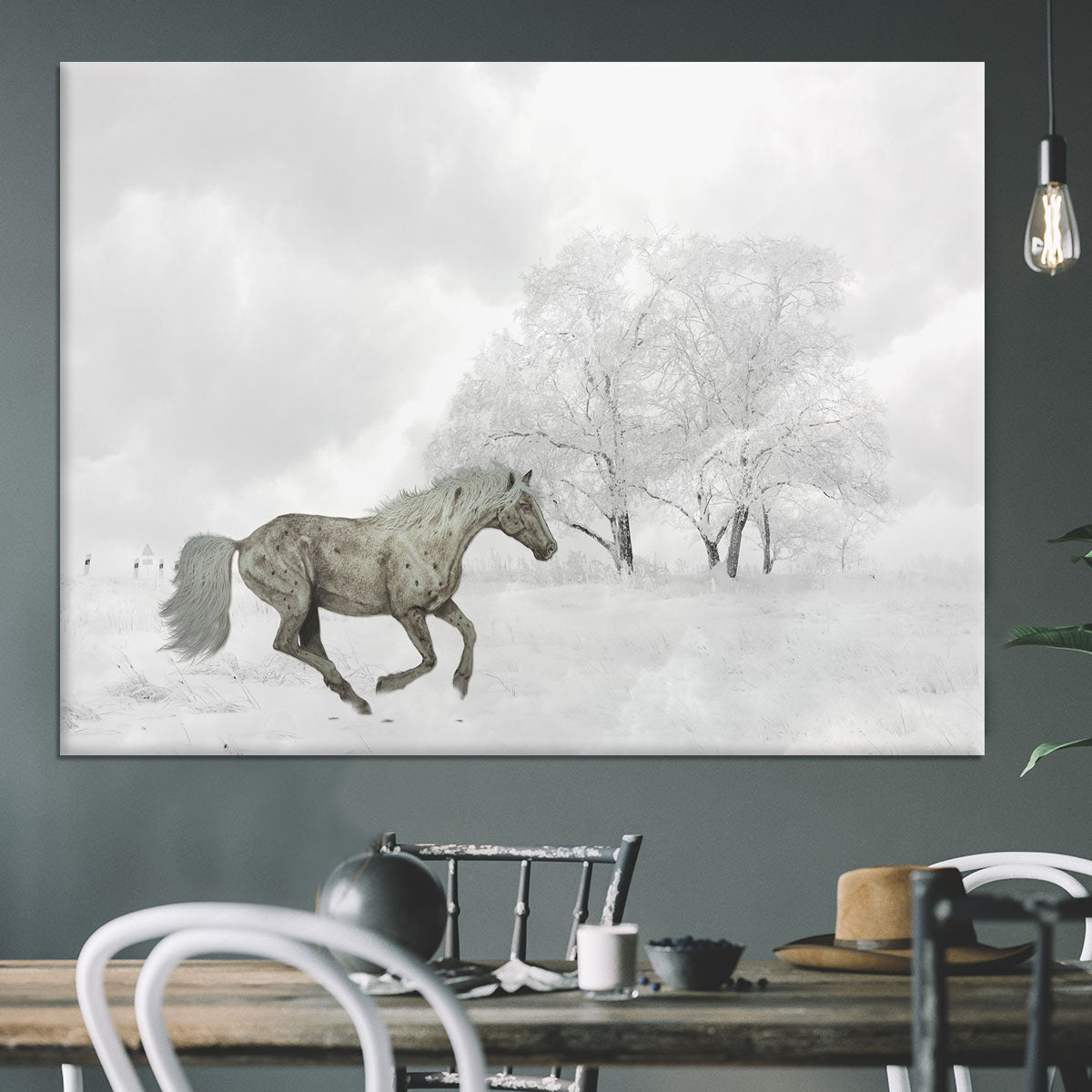 Winter Horse Canvas Print or Poster - Canvas Art Rocks - 3