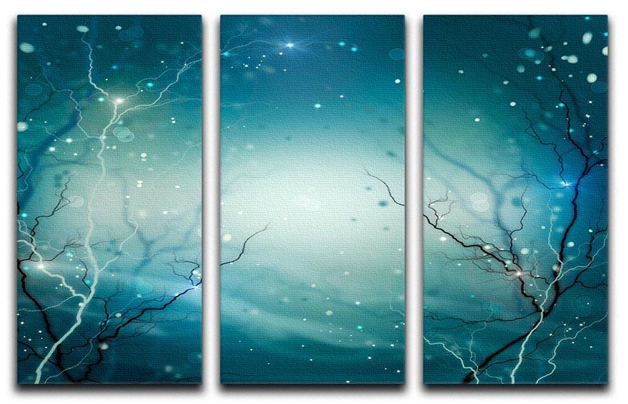 Winter Nature Abstract 3 Split Panel Canvas Print - Canvas Art Rocks - 1