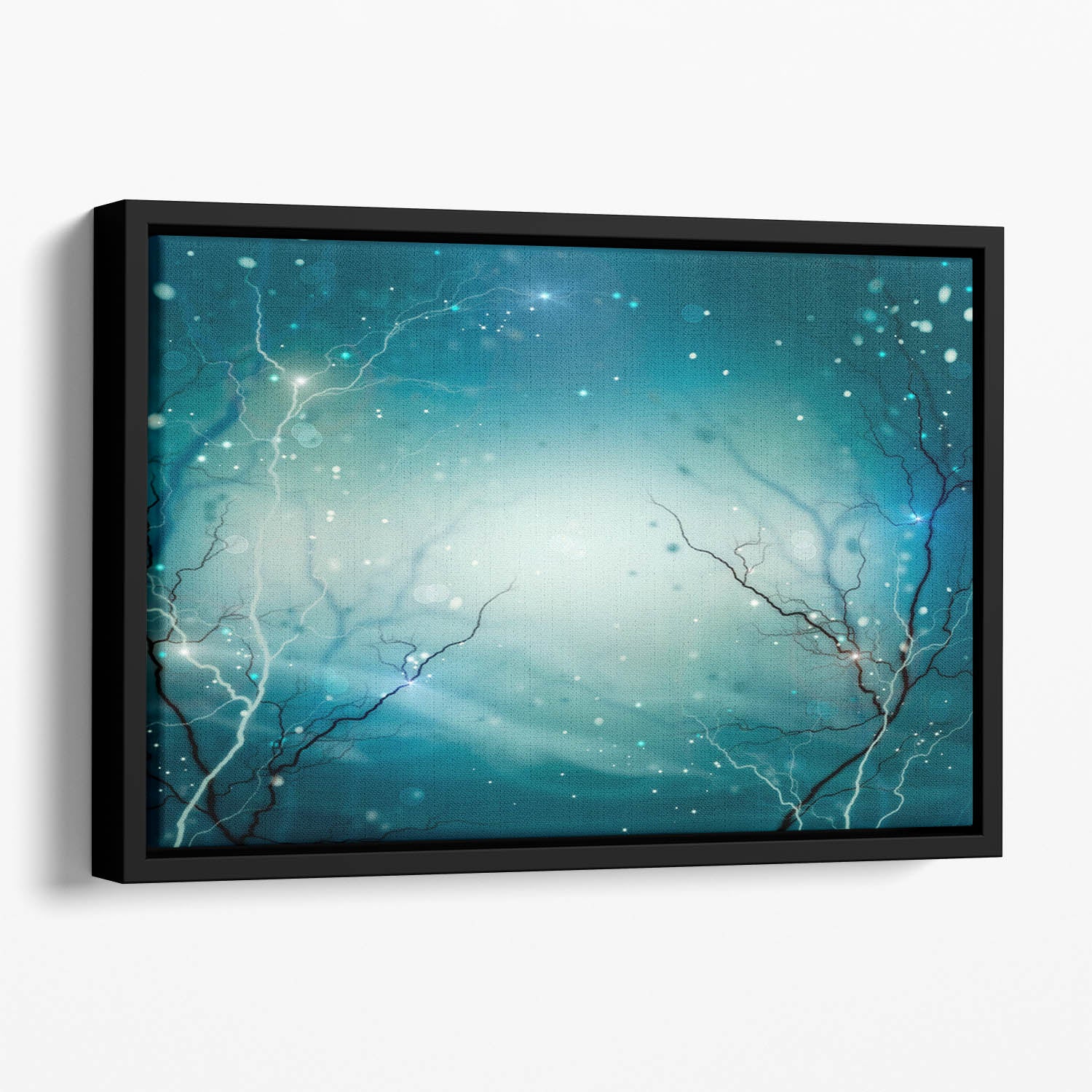 Winter Nature Abstract Floating Framed Canvas