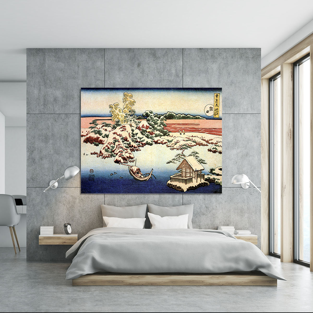 Winter landscape of Suda by Hokusai Canvas Print or Poster - Canvas Art Rocks - 5