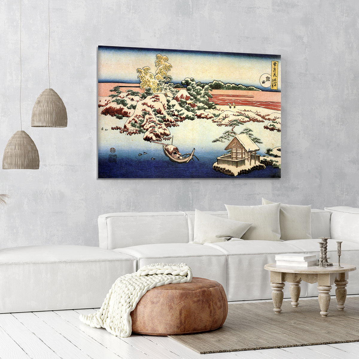 Winter landscape of Suda by Hokusai Canvas Print or Poster - Canvas Art Rocks - 6