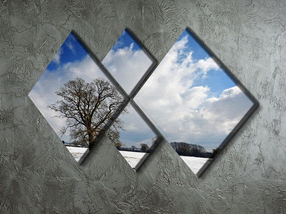 Winters day in wales 4 Square Multi Panel Canvas - Canvas Art Rocks - 2