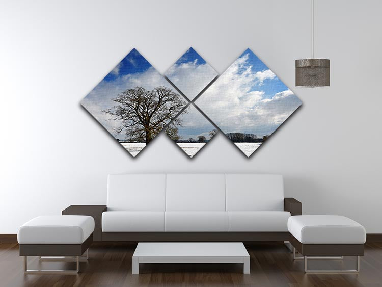 Winters day in wales 4 Square Multi Panel Canvas - Canvas Art Rocks - 3