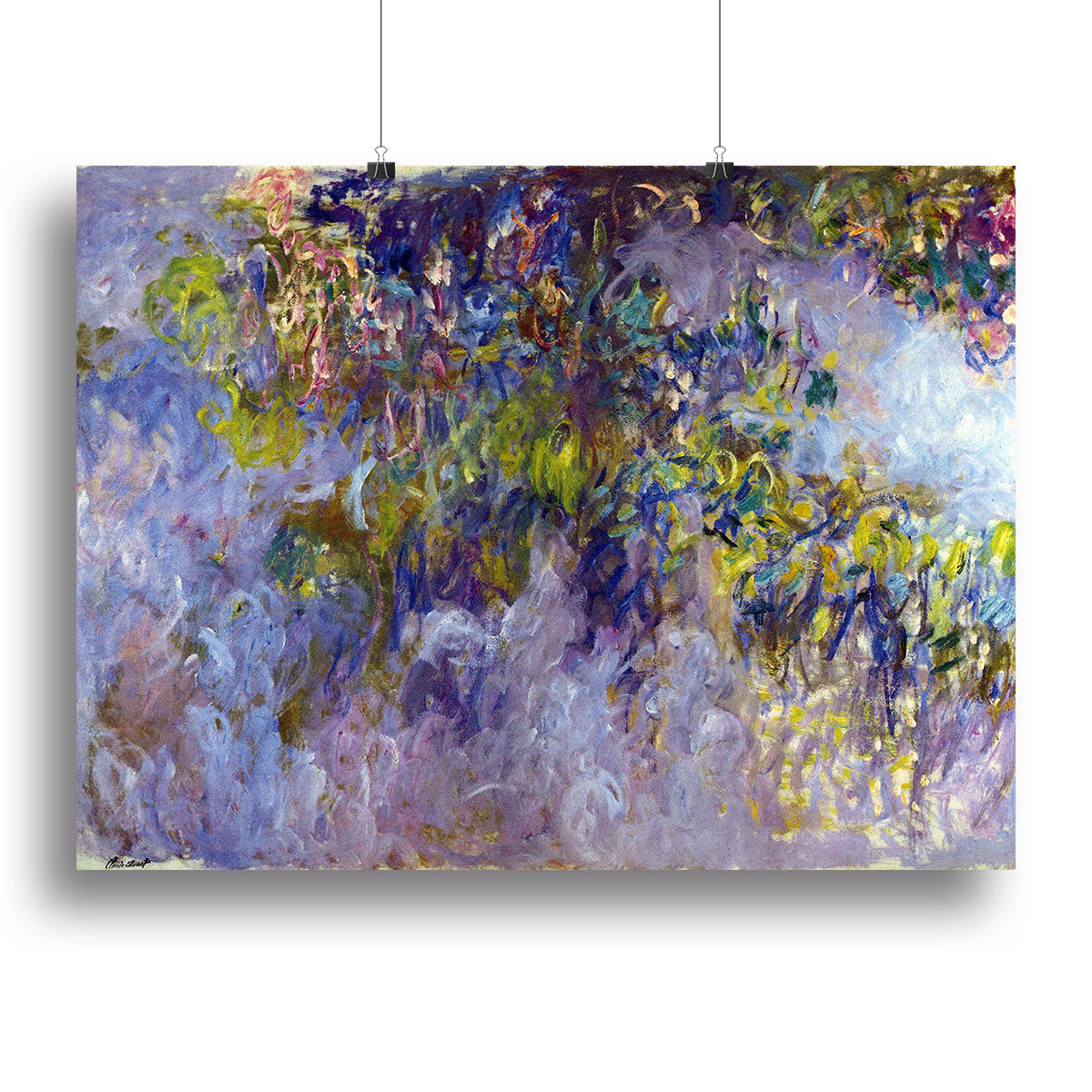 Wisteria 1 by Monet Canvas Print or Poster - Canvas Art Rocks - 2