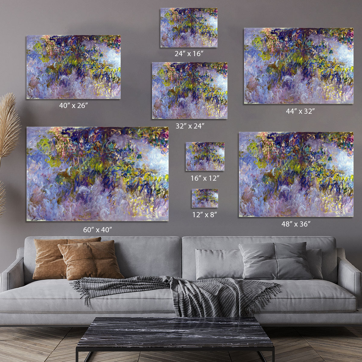Wisteria 1 by Monet Canvas Print or Poster - Canvas Art Rocks - 7