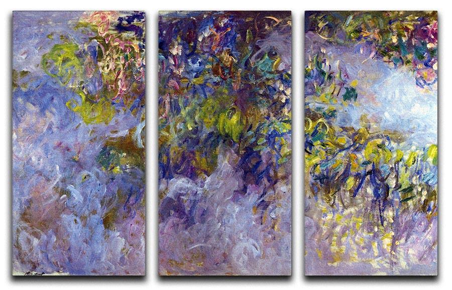 Wisteria 1 by Monet Split Panel Canvas Print - Canvas Art Rocks - 4