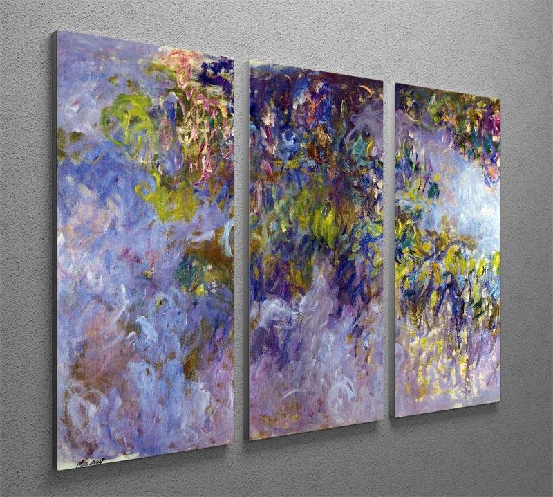 Wisteria 1 by Monet Split Panel Canvas Print - Canvas Art Rocks - 4