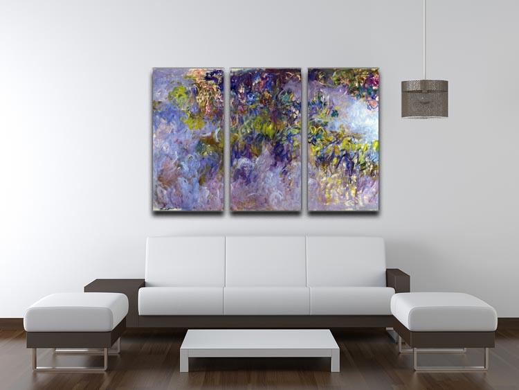 Wisteria 1 by Monet Split Panel Canvas Print - Canvas Art Rocks - 4