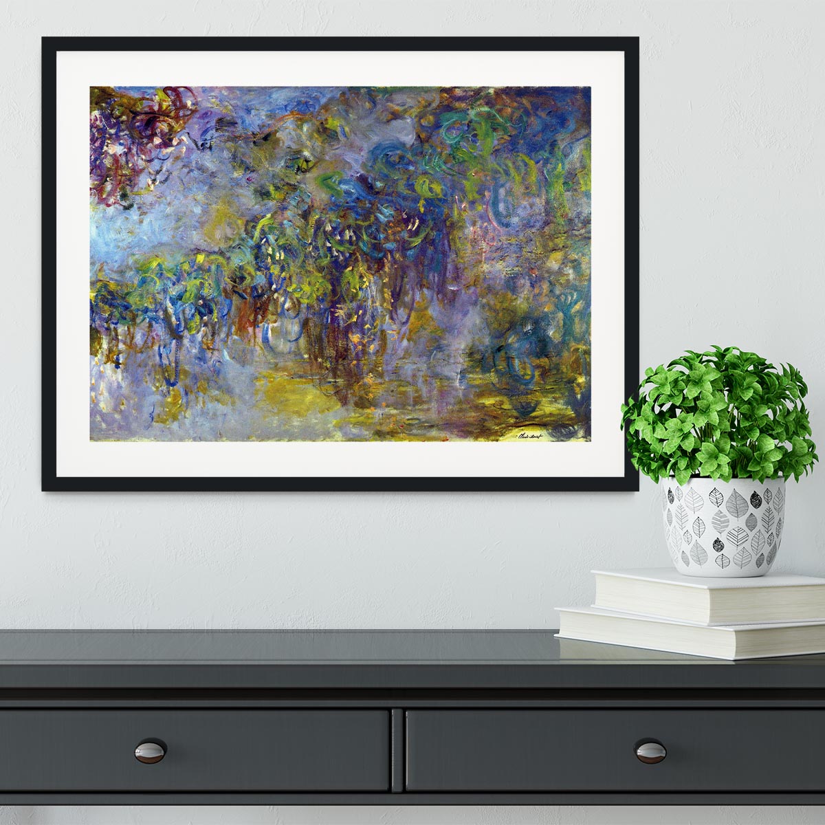 Wisteria 2 by Monet Framed Print - Canvas Art Rocks - 1