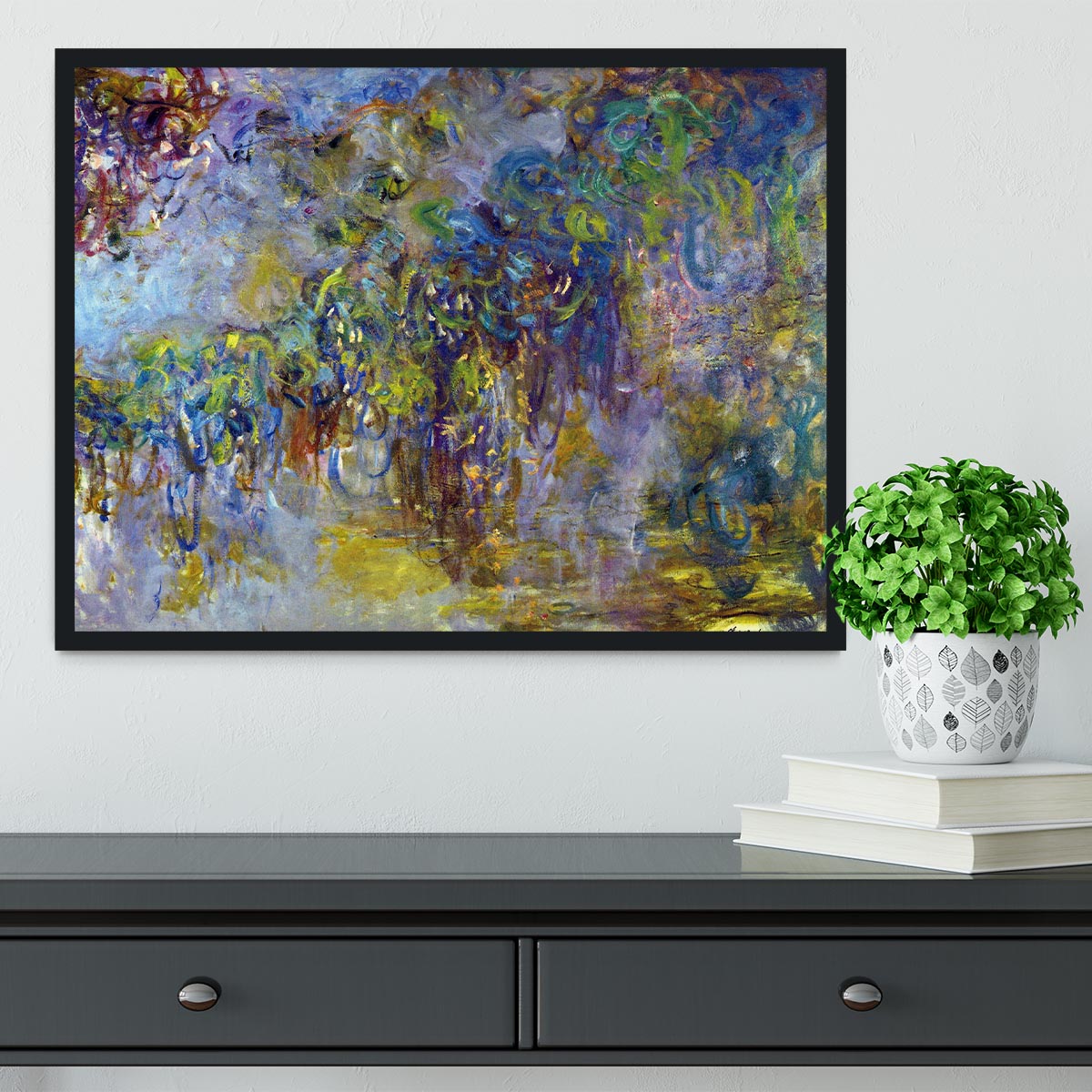 Wisteria 2 by Monet Framed Print - Canvas Art Rocks - 2