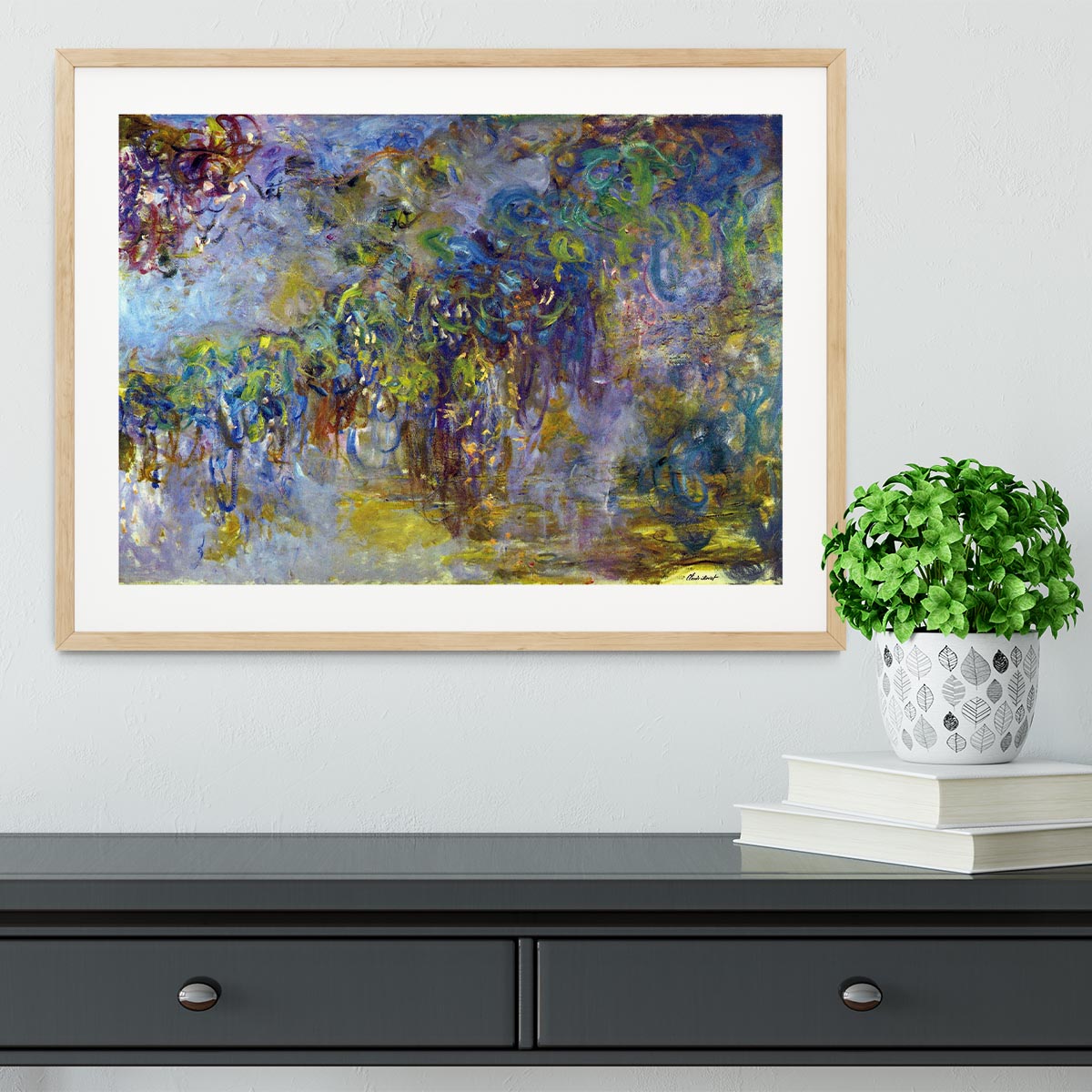 Wisteria 2 by Monet Framed Print - Canvas Art Rocks - 3