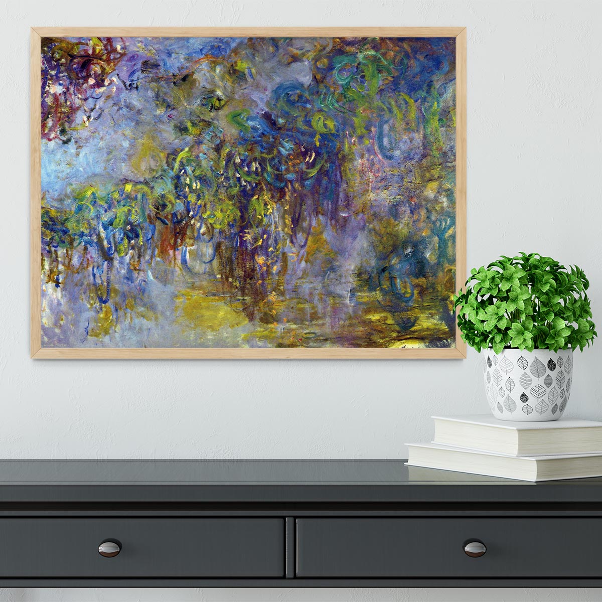 Wisteria 2 by Monet Framed Print - Canvas Art Rocks - 4