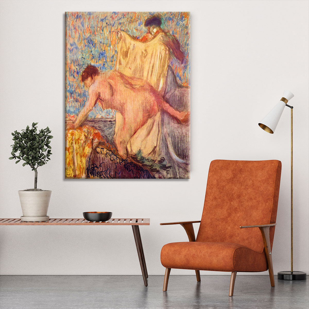 Withdrawing from the bathtub by Degas Canvas Print or Poster - Canvas Art Rocks - 6