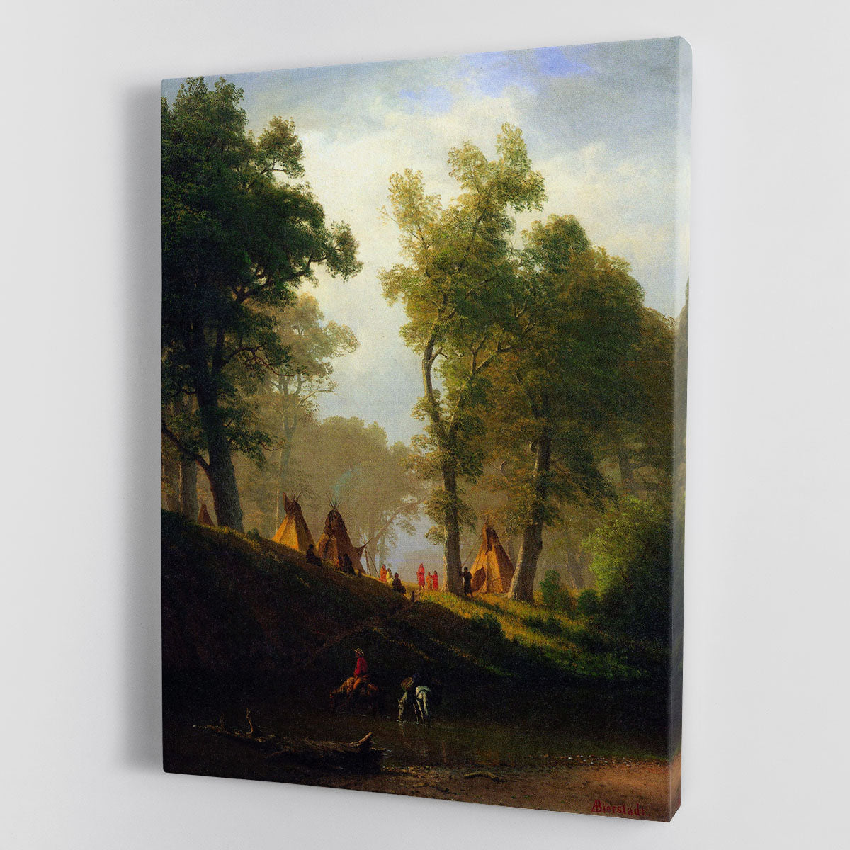 Wolf River Kansas by Bierstadt Canvas Print or Poster - Canvas Art Rocks - 1