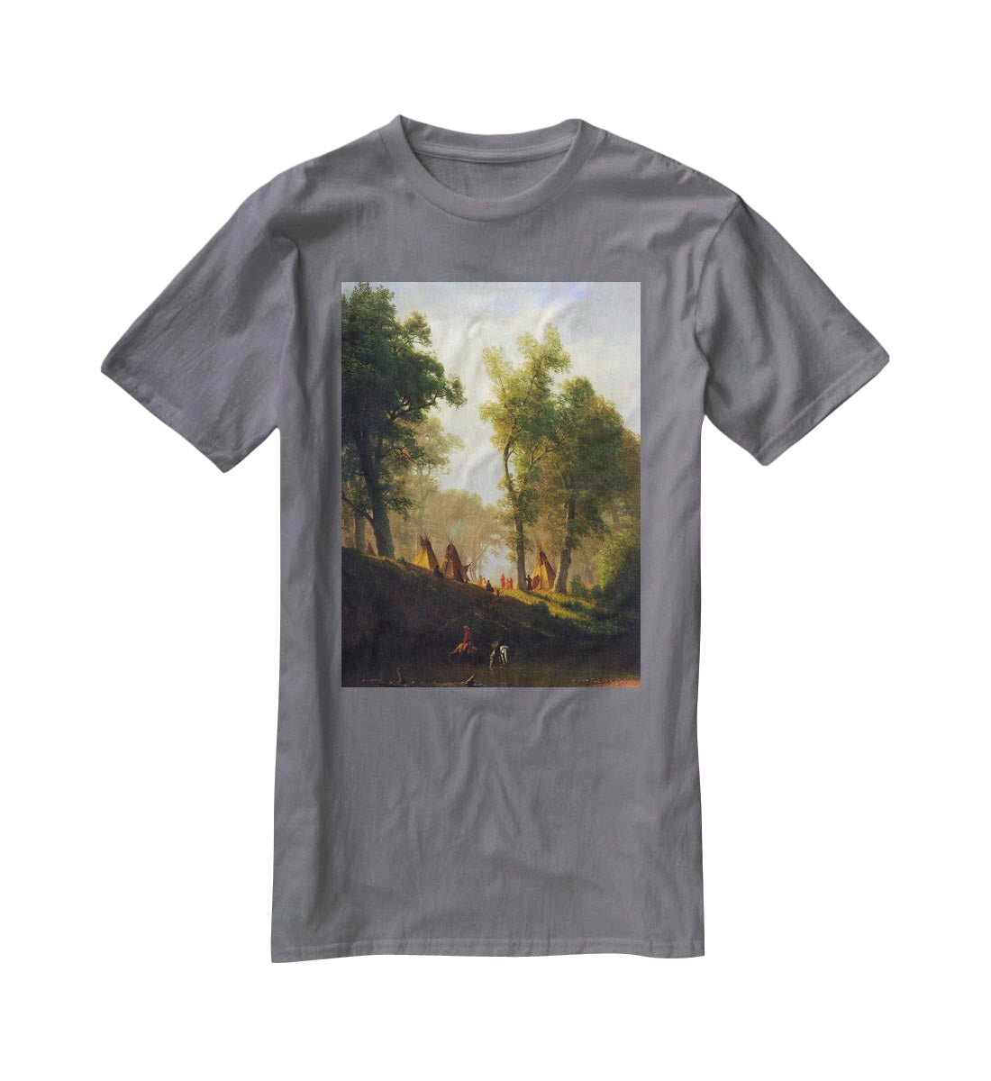 Wolf River Kansas by Bierstadt T-Shirt - Canvas Art Rocks - 3