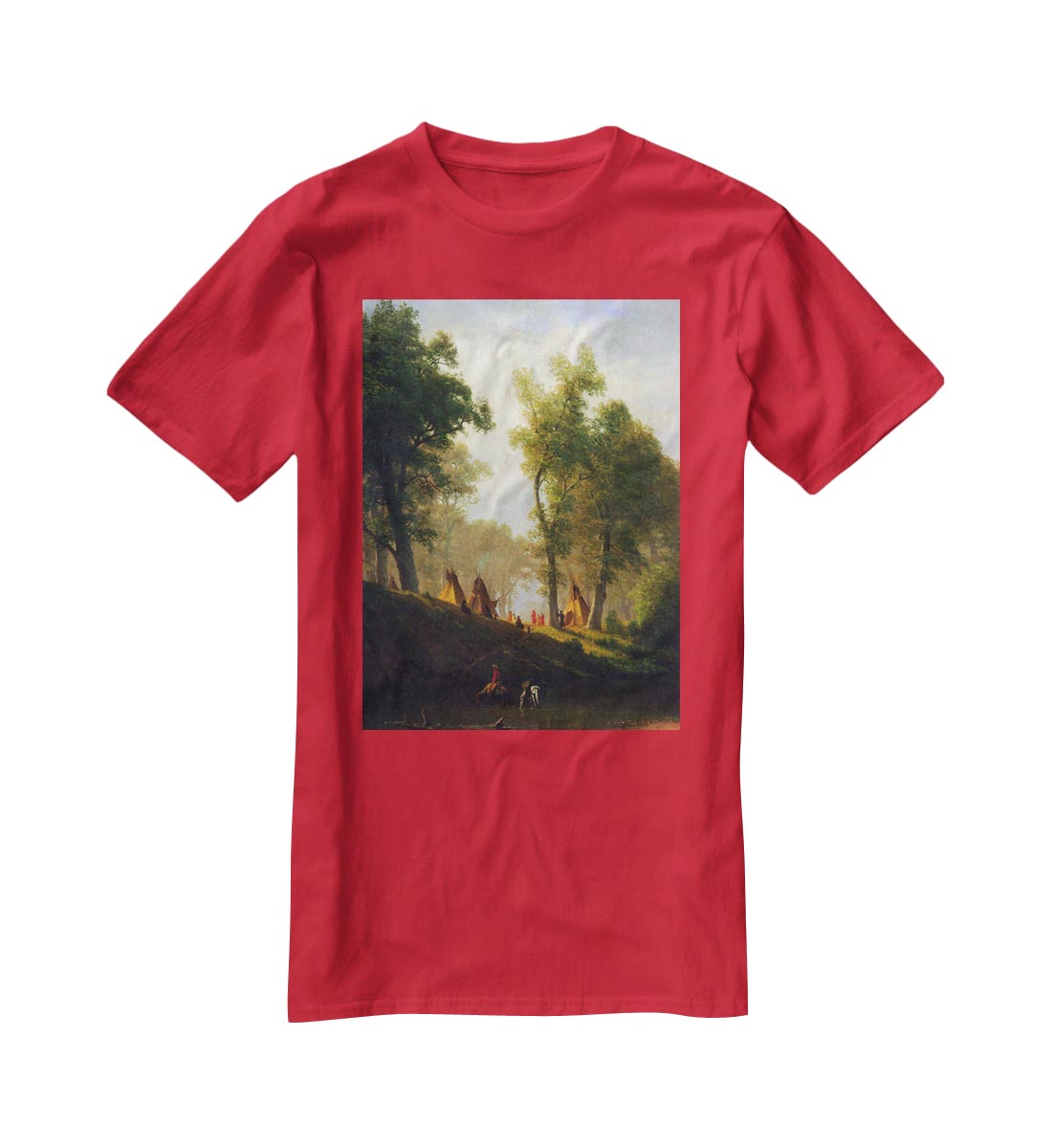 Wolf River Kansas by Bierstadt T-Shirt - Canvas Art Rocks - 4