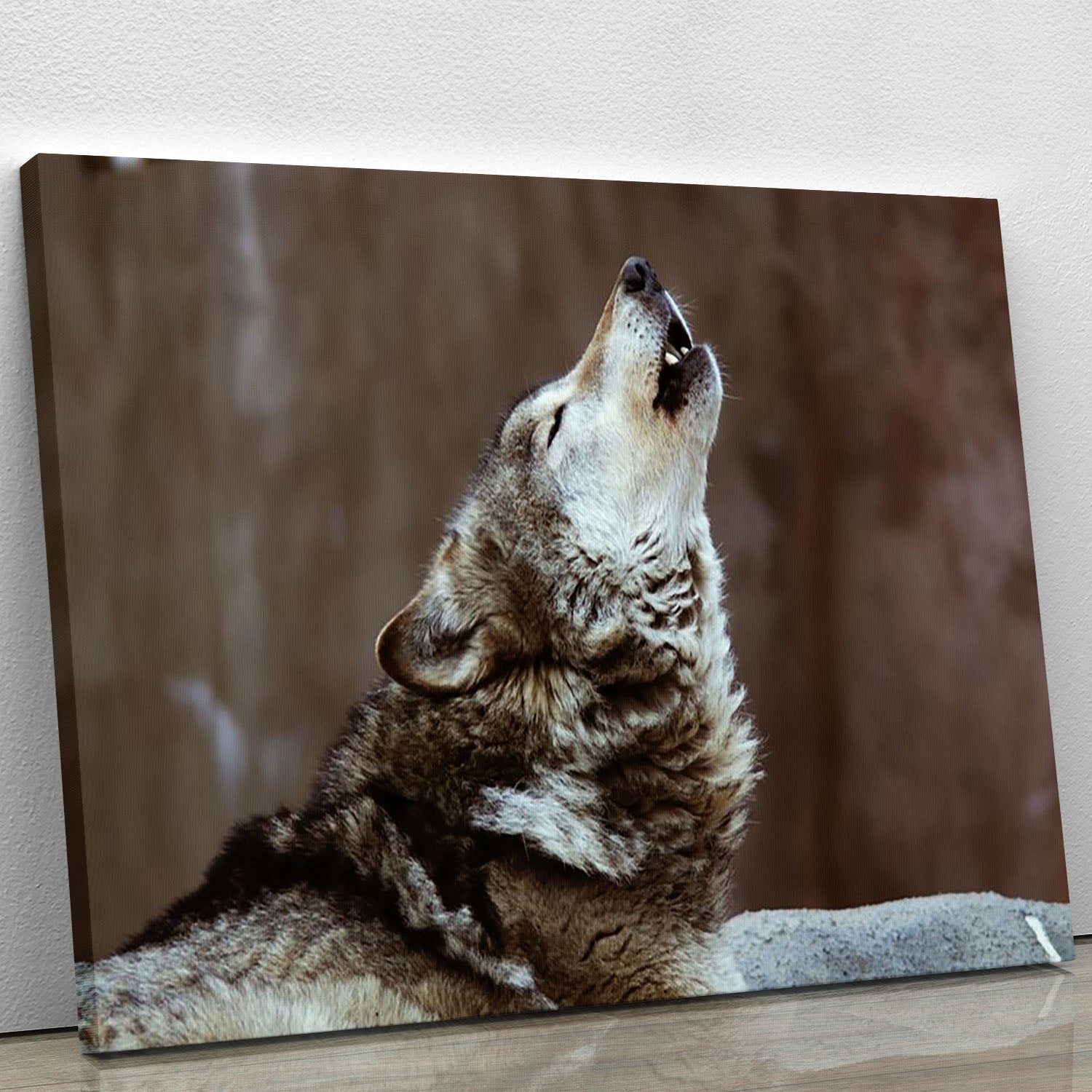Wolves howl in Moscow Zoo Canvas Print or Poster - Canvas Art Rocks - 1