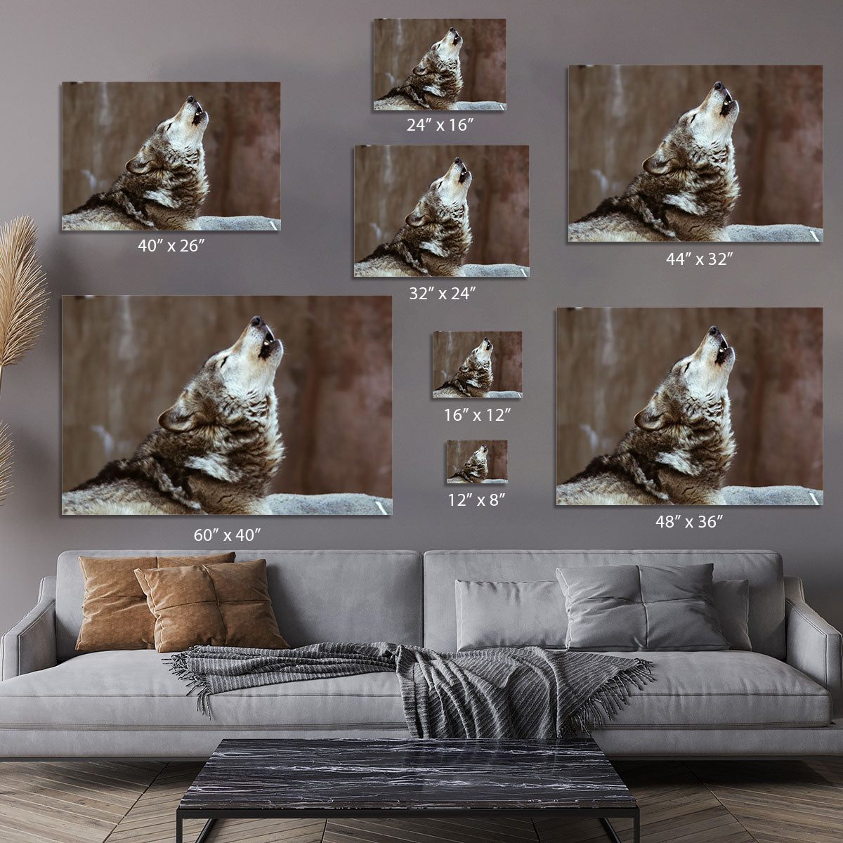 Wolves howl in Moscow Zoo Canvas Print or Poster - Canvas Art Rocks - 7