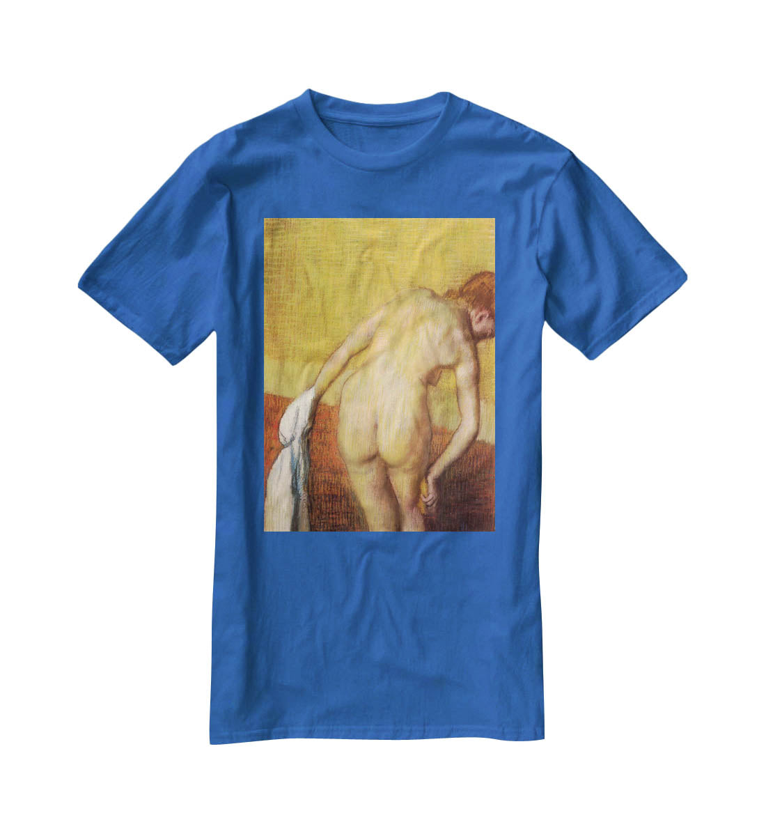 Woman Drying with towel and sponge by Degas T-Shirt - Canvas Art Rocks - 2