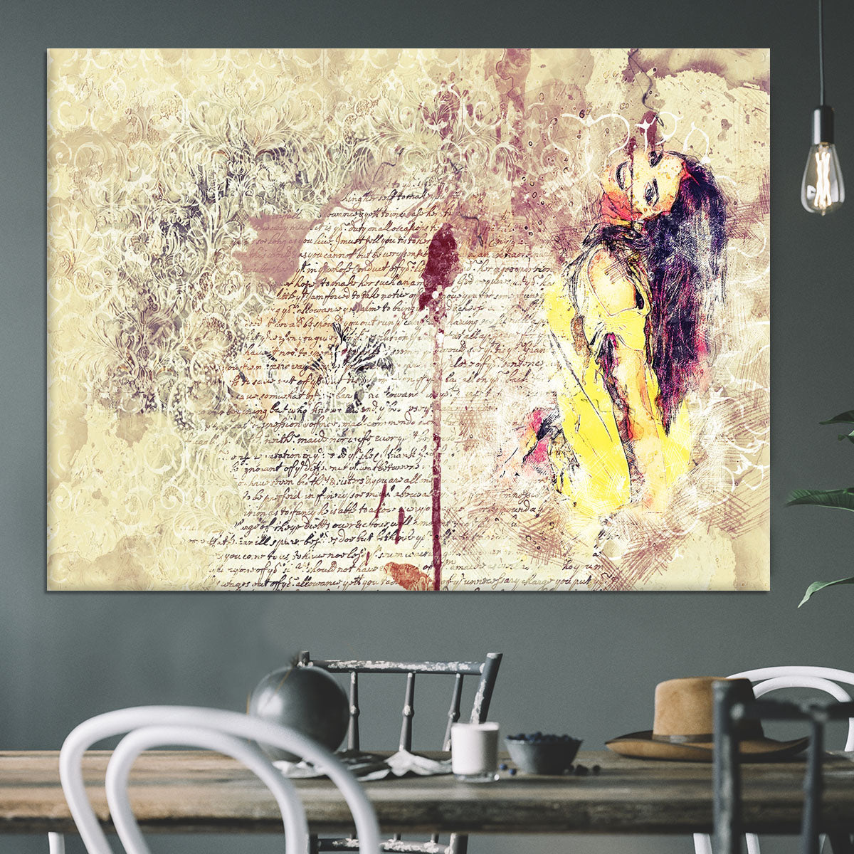 Woman Painting Canvas Print or Poster - Canvas Art Rocks - 3