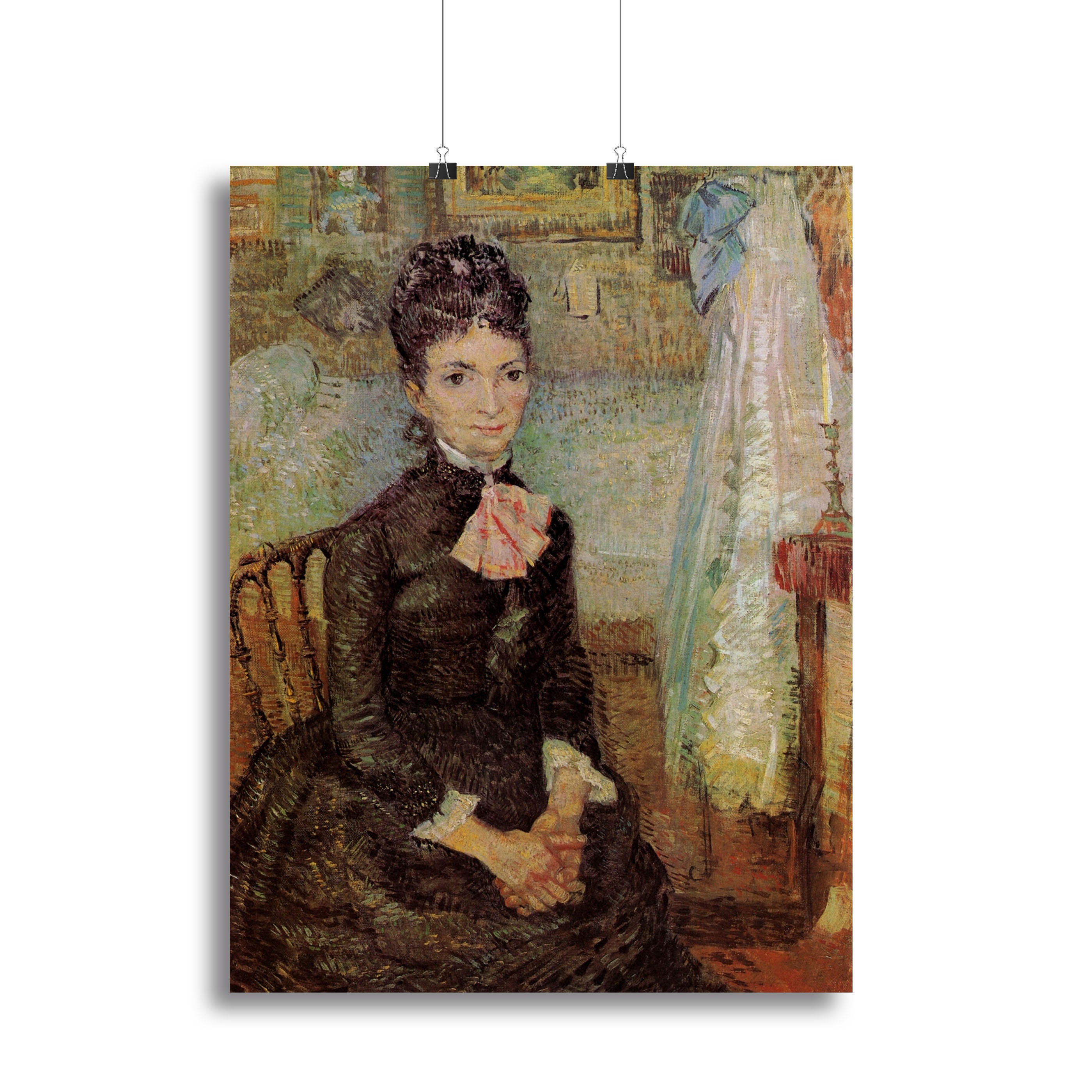 Woman Sitting by a Cradle by Van Gogh Canvas Print or Poster - Canvas Art Rocks - 2