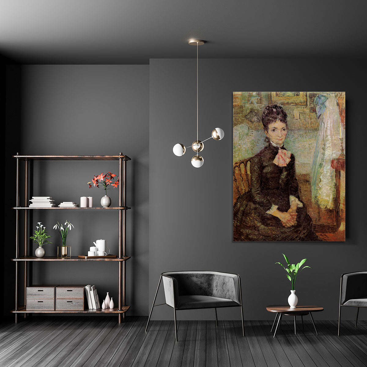 Woman Sitting by a Cradle by Van Gogh Canvas Print or Poster - Canvas Art Rocks - 5