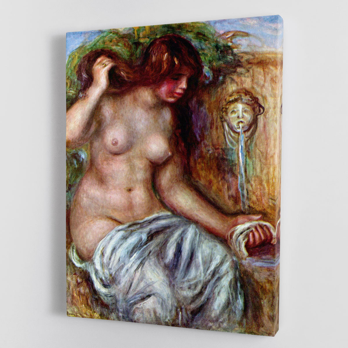 Woman at the Well by Renoir Canvas Print or Poster - Canvas Art Rocks - 1
