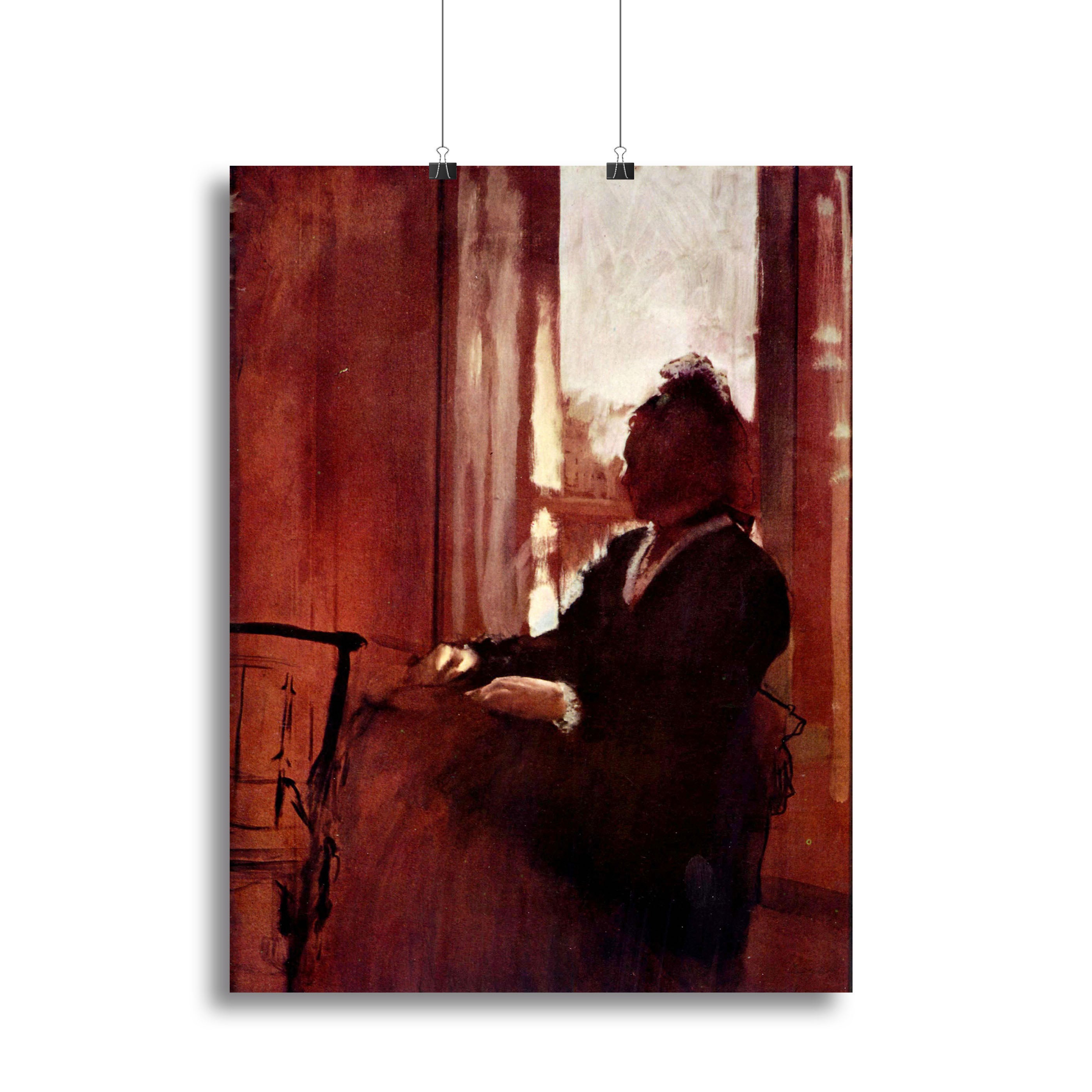 Woman at the window by Degas Canvas Print or Poster - Canvas Art Rocks - 2