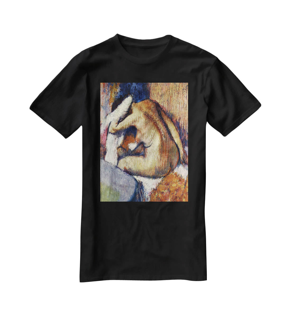 Woman drying hair by Degas T-Shirt - Canvas Art Rocks - 1
