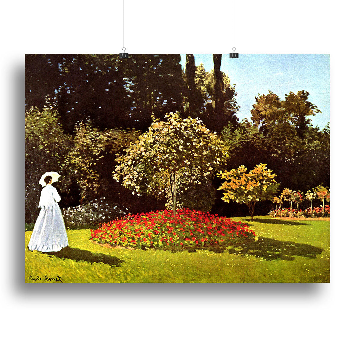 Woman in the garden by Monet Canvas Print or Poster - Canvas Art Rocks - 2