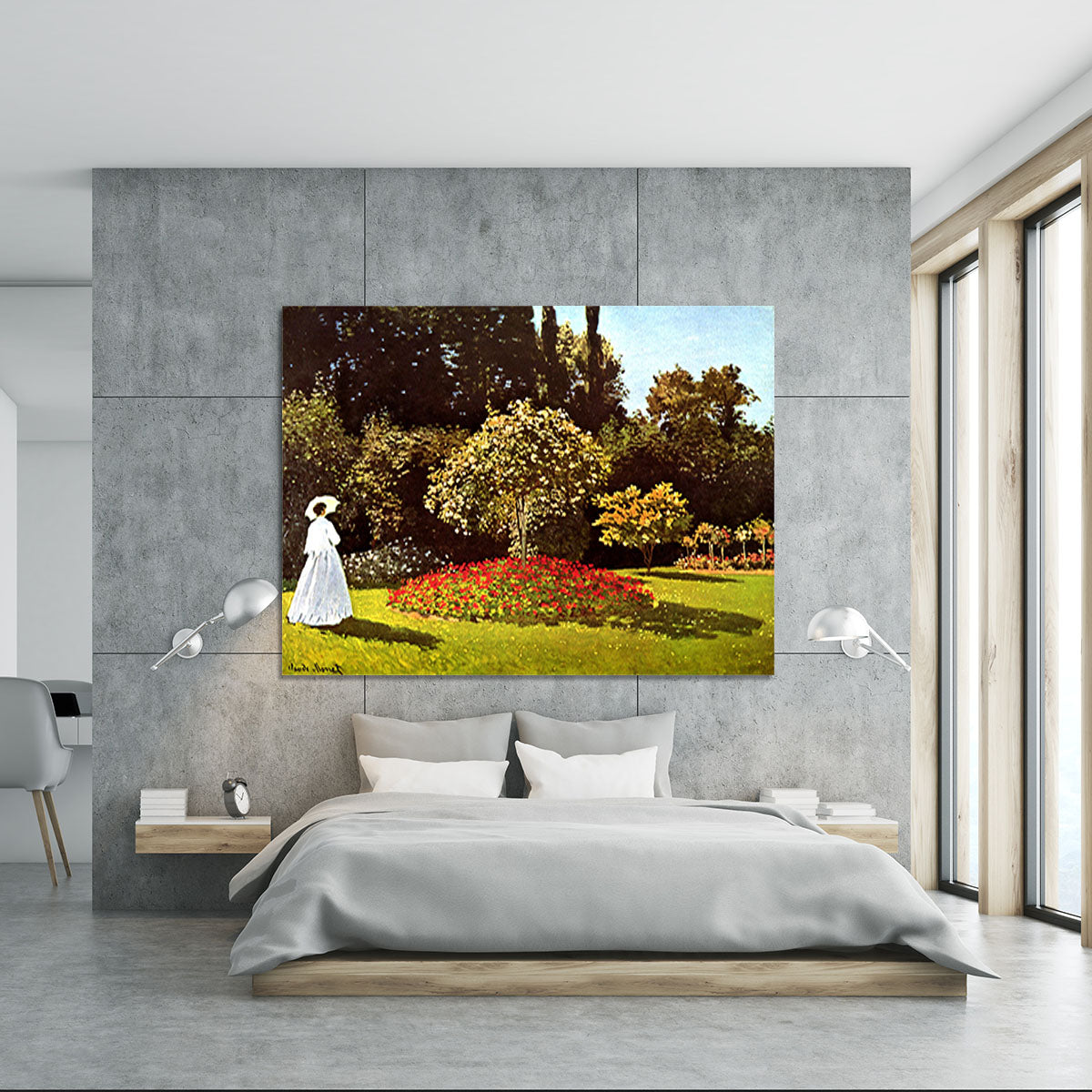 Woman in the garden by Monet Canvas Print or Poster - Canvas Art Rocks - 5