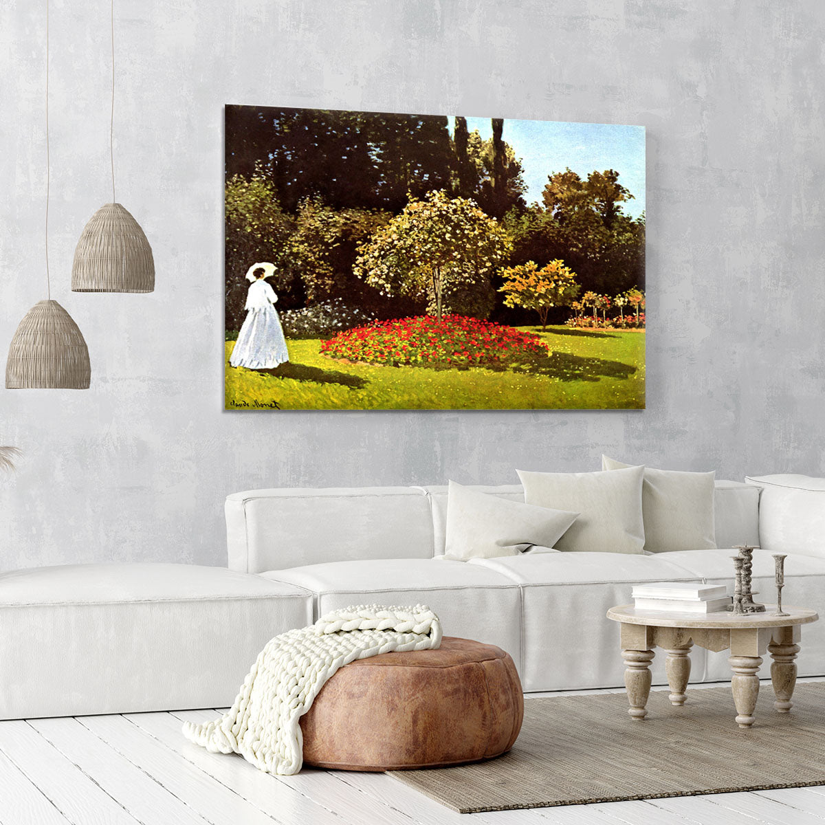 Woman in the garden by Monet Canvas Print or Poster - Canvas Art Rocks - 6