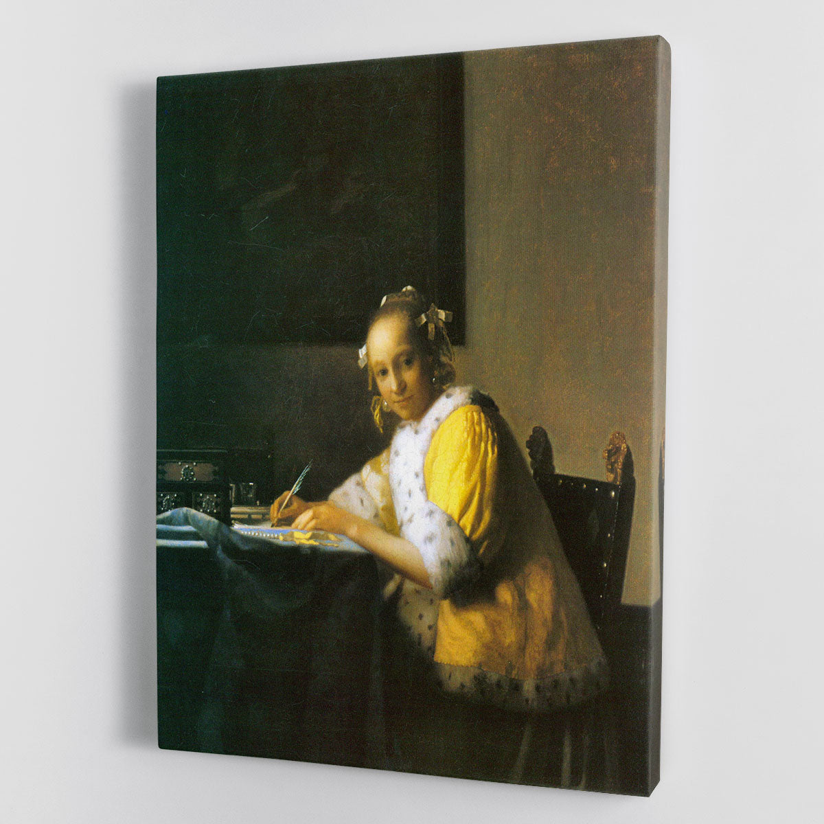 Woman in yellow by Vermeer Canvas Print or Poster - Canvas Art Rocks - 1