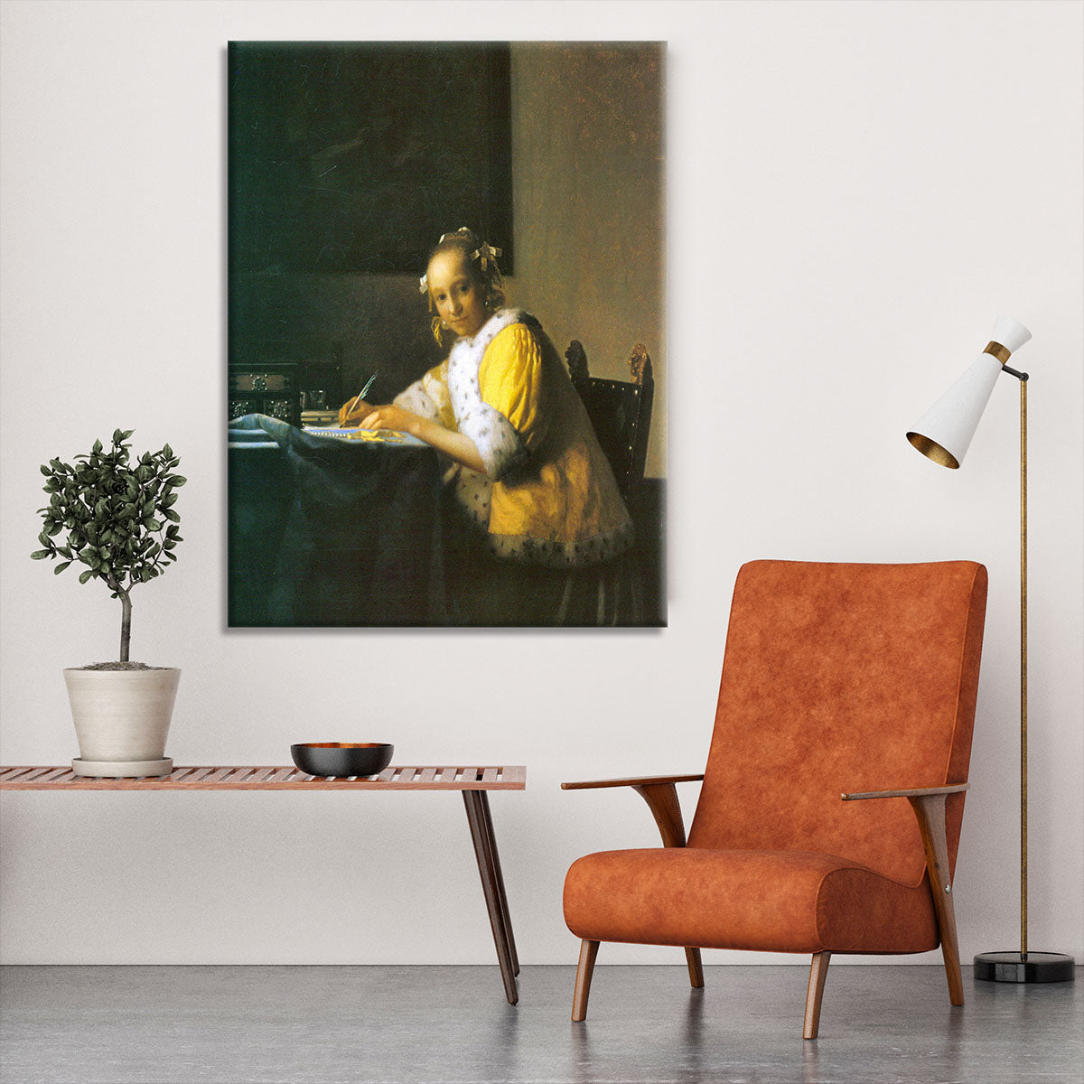 Woman in yellow by Vermeer Canvas Print or Poster - Canvas Art Rocks - 6