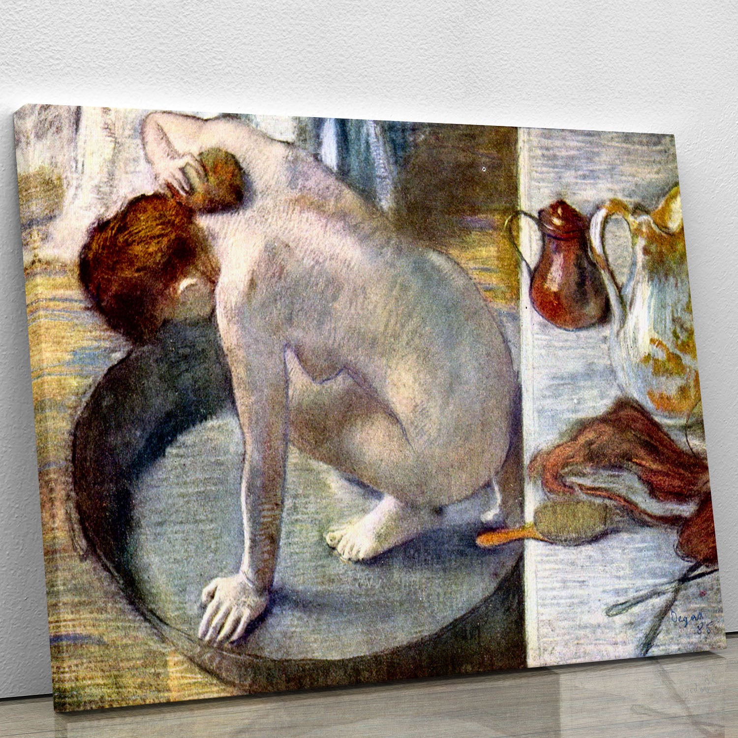 Woman washing in the tub by Degas Canvas Print or Poster - Canvas Art Rocks - 1